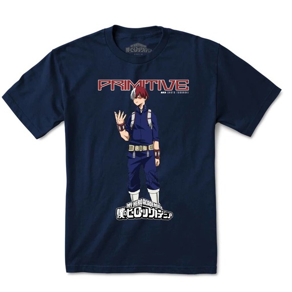 Primitive Skateboarding Men's X My Hero Academia Shoto Todoroki Tee T-Shirt - Picture 1 of 1